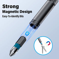 24 in 1 Magnetic Screwdriver Set, DIY Ratchet Screwdriver Set, Multi Magnetic Drive Tool with Detachable Ratchet Handle, Portable Tool Kit in Case for Home DIY, Computer, Electronics Repair