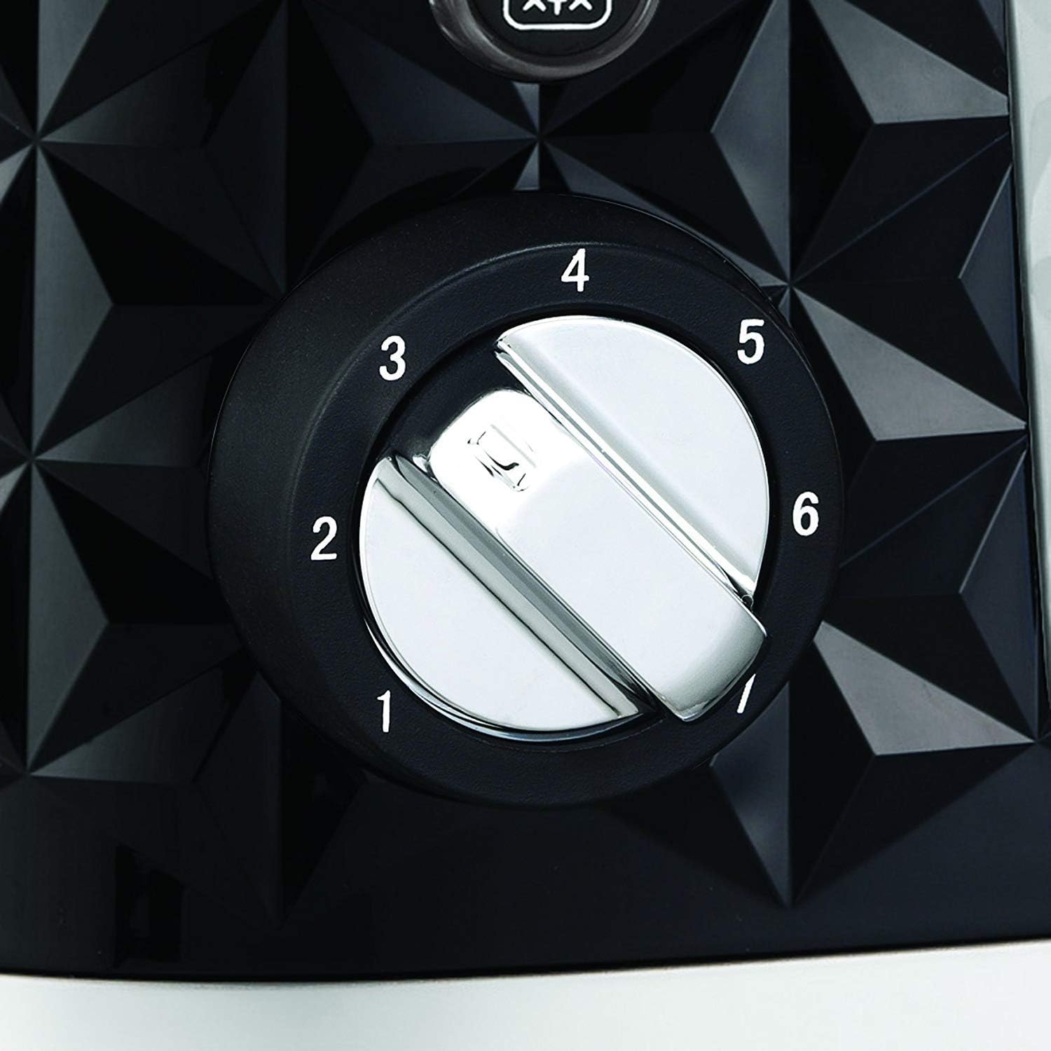 Richards Vector 4 Slice Toaster, High Gloss Geometric Design, Defrost and Reheat, Variable Width Slots, Removeable Crumb Tray, Black, 248131