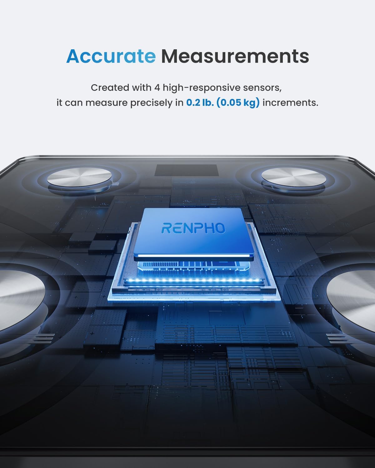 Elis Digital Body Weight Scales with High Precision Sensors | Bluetooth Body Composition Monitor with App