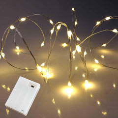 Battery Powered Lights with 6hr Timer Mode. 40 LED Battery Fairy Lights. Red, Orange and Yellow Battery Lights, Wire Lights (40 Red,Orange,Yellow)