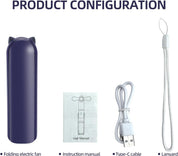 Foldable USB Handheld Fan 3 Speed Power Bank