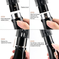 Hair Dryer Brush – 4-in-1 Hot Air Styler, Lightweight Blow Dry Brush for Short Hair