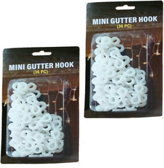 SUL Mini Gutter Hooks - Outdoor Holiday Light Clips | Secure Outdoor Christmas and Garden Decorations, String Lights, Seasonal Fairy Lights, and Icicle Lights (Pack of 50)