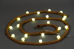 LED Hemp Rope Lights Xmas Decoration Battery Operated Holiday Garden Home Wall Room Hanging Décor