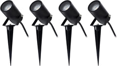 4PACK 35W Garden Pathway Spotlights - IP54 Waterproof, Mains Powered, GU10 - No Bulbs Included