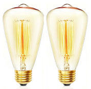 2 Pack ST48 Filament Bulbs 40W E27