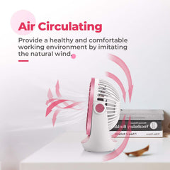 OCOOPA USB Desk Fan Table Fan with Strong Airflow & Quiet Operation, Portable Cooling Fan Speed Adjustable 360°Rotatable Head for Home Office Bedroom Table and Desktop