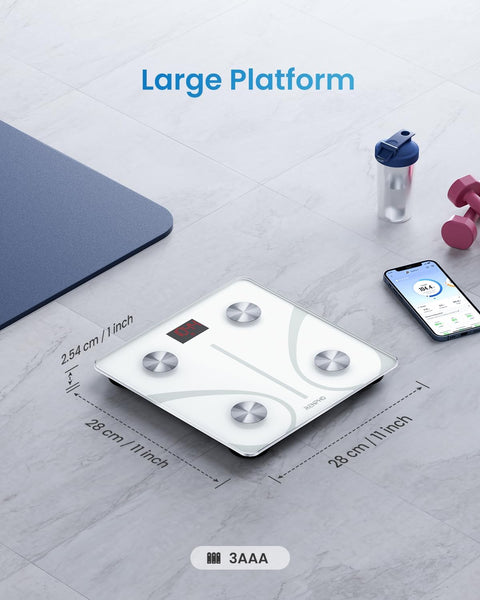Bluetooth Smart Scale – Digital Bathroom Weighing Scale with Fitness ...