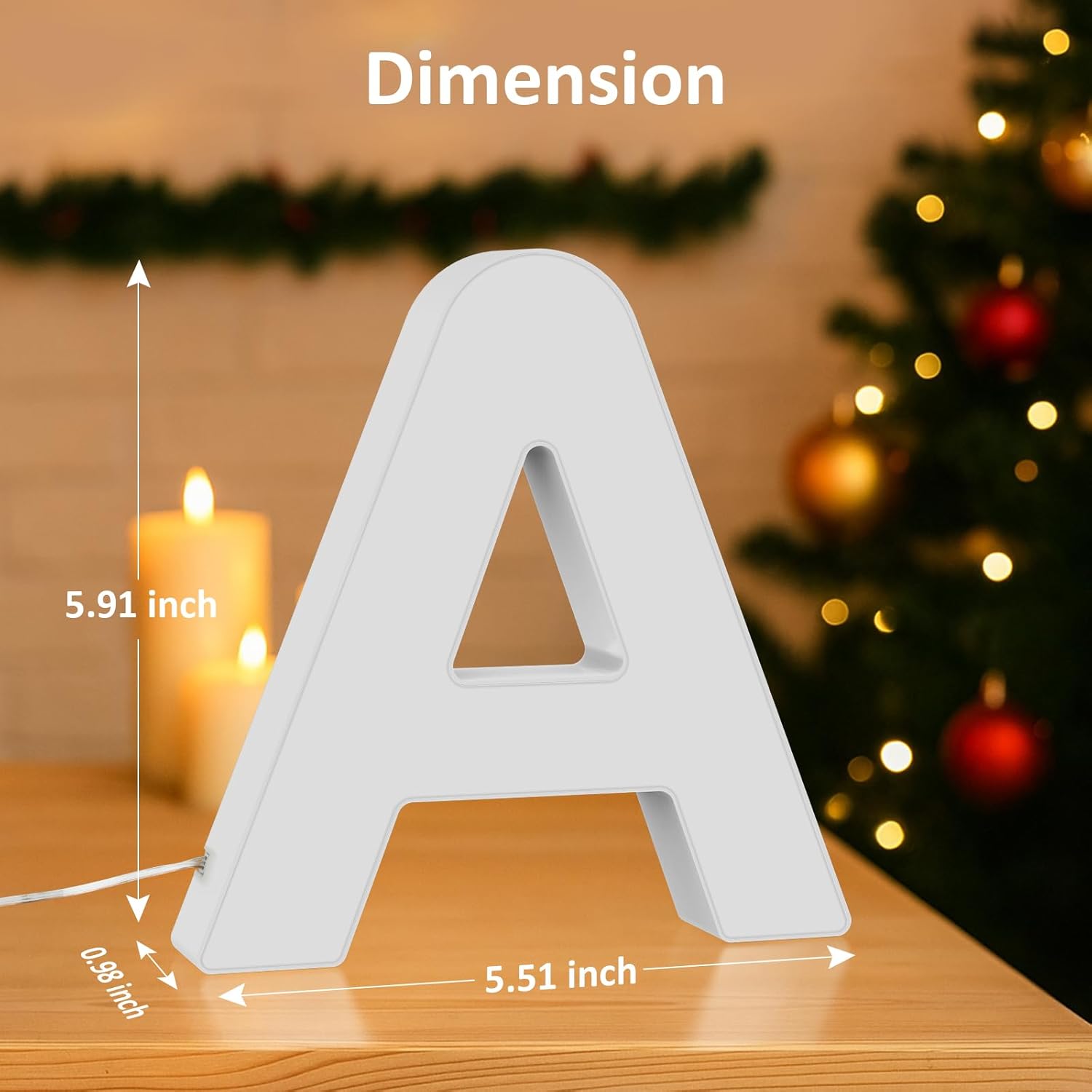 LED Letter A USB Colour Changing Night Light