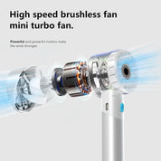 Handheld Fan,Ultra-Portable 7000 RPM Turbo Mini Fan with 16H Battery,4-Speed USB Rechargeable Metal Design | Pocket Fan for Travel/Outdoor/Home/Office,Gift for Men & Women (Alloy Construction)