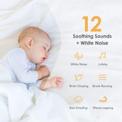 Night Light for Kids with 12 White Noise & 35 RGB Lighting Modes - Rechargeable & Dimmable Baby Night Light Lamp