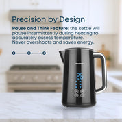 Smart Alexa Kettle 1.7L – Voice & App Control – Temperature Control, LED Display, Cool Touch, Keep Warm, 3000W – Black