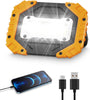 30W LED Rechargeable Work Light, 2500LM, 4 Modes, USB, Waterproof, Yellow