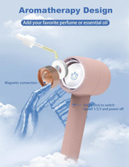 Rechargeable Handheld Fan with Aromatherapy 3 Speed