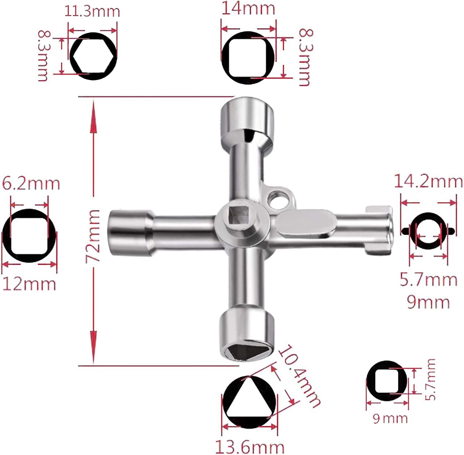 Tomario 7-in-1 Meter Key Box Opening Set - Zinc Alloy