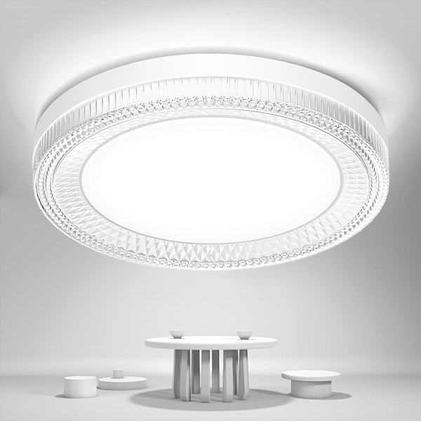 36W Round LED Panel Ceiling Light, Ultra Slim Flush Mount Modern Lighting Fixture, Cool White 6000K for Bedroom, Kitchen, Office, Living Room