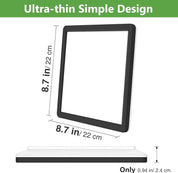 22cm Black LED Ceiling Light, 18W 1950LM Modern Square Flush Mount Fixture, Waterproof 3000K/4000K/6500K Lamp for Bathroom, Kitchen, Hallway, Bedroom, Porch, Toilet