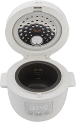 Yum Asia Tsuki Mini Rice Cooker – Pebble White – 2.5 Cups – Ceramic Bowl