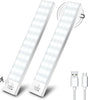 2 pack LED Under Cabinet Lights - 36 LED Motion Sensor Wireless USB Rechargeable 1000mAh Night Light