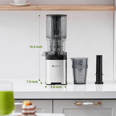 Cold Press Juicer 1.8L 142mm Chute Slow Masticating Machine