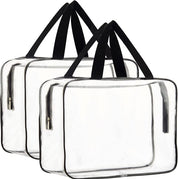 2 Pcs Clear Toiletry Bags – Large Waterproof Transparent Makeup & Travel Organizers