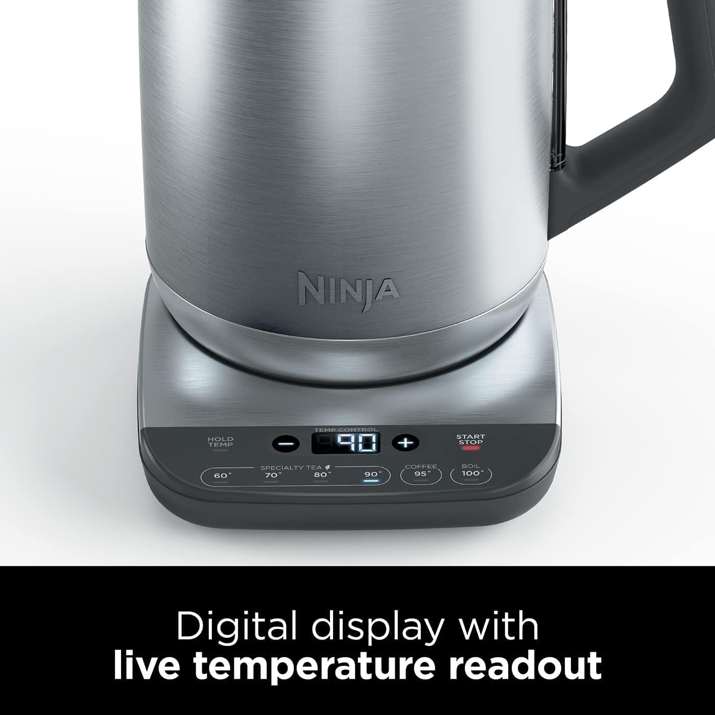 Ninja Perfect Temperature Kettle 1.7L – Rapid Boil, LED Display, Temperature Control & Keep Warm – Stainless Steel