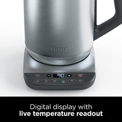 Ninja Perfect Temperature Kettle 1.7L – Rapid Boil, LED Display, Temperature Control & Keep Warm – Stainless Steel