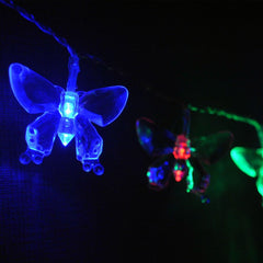 Battery Powered Butterfly LED Fairy Lights 40LEDs 4M (Pink)