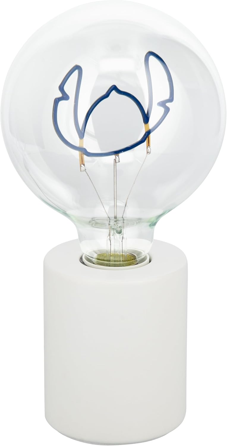 Disney Stitch Decorative LED Neon Bulb Lamp - E27 Glass Lightbulb, Officially Licensed Lilo & Stitch Collectible Gift, Fun Light for Bedrooms & Homes, Blue