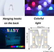 Colorful LED Marquee Letter Light – 18 Colors with Remote