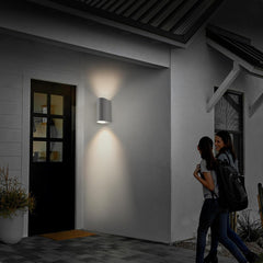 Outdoor Wall Lights, Up and Down Grey Anthracite Modern GU10 Lamp, IP44 Wall Sconce for Front Door, Porch, Patio