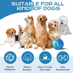 Interactive LED Pet Ball – 360° Automatic Rolling Toy for Dogs & Cats