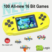 16 Bit HD Handheld Game Console – 100 Built-in Retro Games, 3.0" Screen, Gift for Kids