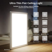 RGB LED Ceiling Light with Remote, 24W Dimmable Flush Mount