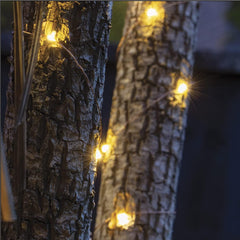 Micro LED Outdoor String Lights / 19.9m Coverage Per Set/Silver Cord/Solar Powered/Weatherproof IP44 (Multicoloured, 2PK of 200)