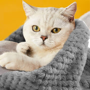 Medo Small Flannel Pet Blanket, Soft Warm Fuzzy Bed Cover for Dogs & Cats, Grey 45x65cm
