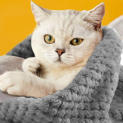 Medo Small Flannel Pet Blanket, Soft Warm Fuzzy Bed Cover for Dogs & Cats, Grey 45x65cm