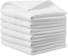 100% Organic Cotton Waffle Tea Towels – Ultra Absorbent, Quick Dry, Lint-Free, 6-Pack