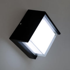 12W Black Modern LED Sconce IP54 Indoor/Outdoor Round Wall Light Warm White 3000K (WL-C-RD-WW)