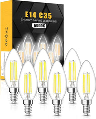 tuare E14 LED Bulbs, 4W (40W Equivalent), Cool White 6000K, 400 Lumens, Pack of 6