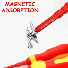 8 Pcs Screw Driver Set, VDE Interchangeable Blade Screwdriver Set, 7 in 1 Insulated Screwdriver Tool Kit, Multifunctional Repair Tool Accessories Set for Home and Professional Use