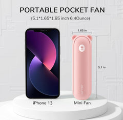 Portable Handheld Fan with 4500mAh Powerbank – Pink