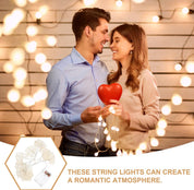 Valentine’s Day Rattan Heart String Lights with 10 Warm LED Love Lamps, Battery Operated Indoor Decor for Bedroom, Wedding & Party