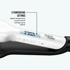 Shine Therapy Wide Hair Straightener with Argan Oil & 9 Heat Settings – S8550