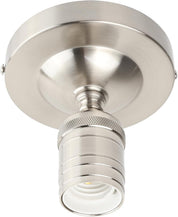 Brushed Industrial Ceiling Pendant Light, One-Head E27 Hanging Lamp Without Shade, Modern Loft Style for Kitchen, Bedroom, Hallway