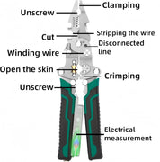 Professional Electrical Pliers,18-in-1 Multi Tool for Electricians | Wire Stripper,Cutter,Crimper,Cable Stripper Machine | Voltage Tester, Screwdriver | for DIY & Home Electrical Repairs,Pliers Tools