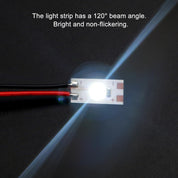 25 PCS 17mm Prewired LED Strip Lights 2835 SMD 12V–18V White Flexible