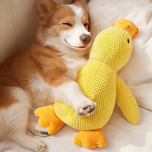 Plush Duck Dog Toy – Squeaky, Soft Puppy Toy for Small, Medium & Large Dogs 35CM