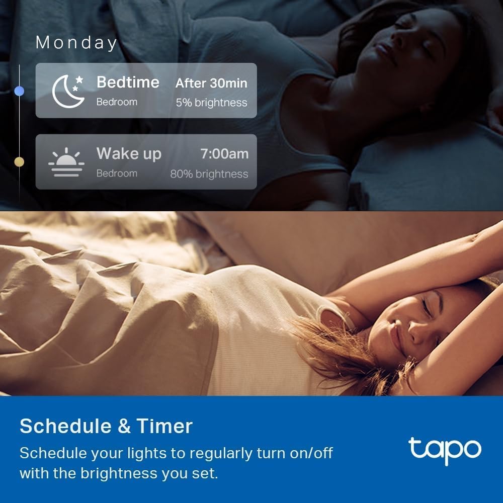 Tapo L530E 2-Pack E27 Smart LED Bulb, Colour Changing, Dimmable