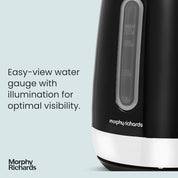 Equip 1.7L Jug Kettle – 3kW Rapid Boil, Stainless Steel, Removable Filter, Easy View Water Gauge, Black